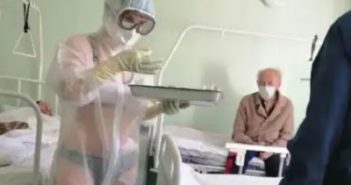 Enfermeira é suspensa de hospital após atender pacientes com Covid-19 apenas de lingerie