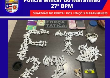 ROSÁRIO/MA – 1ª Cia do 27º BPM realiza prisão de indivíduos por tráfico de drogas