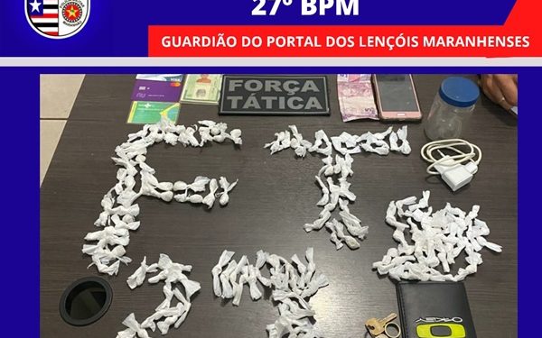 ROSÁRIO/MA – 1ª Cia do 27º BPM realiza prisão de indivíduos por tráfico de drogas