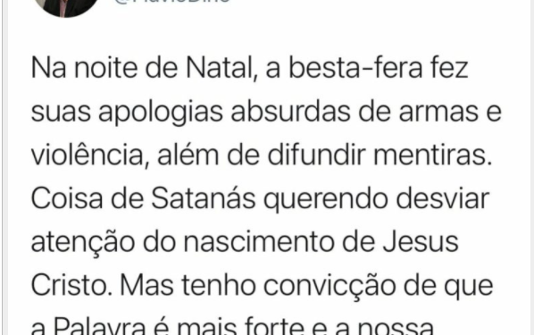São Luís/MA – Flávio Dino define discurso de Bolsonaro no Natal como “apologia absurda de armas e violência”