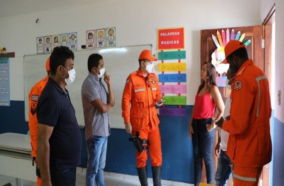 Coroatá/MA – Corpo de Bombeiros vistoria prédios públicos para a implantação do Colégio Militar