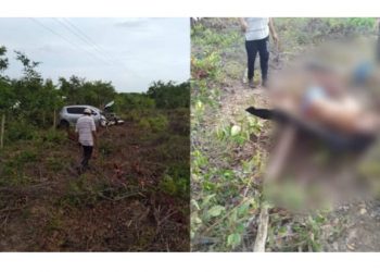 Bernardo/MA – Carro do vereador Neguinho da Galinha Capota após bater em poste próximo ao povoado Mamorana