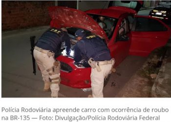 BACABEIRA/MA – PRF APREENDE CARRO COM OCORRÊNCIA DE ROUBO