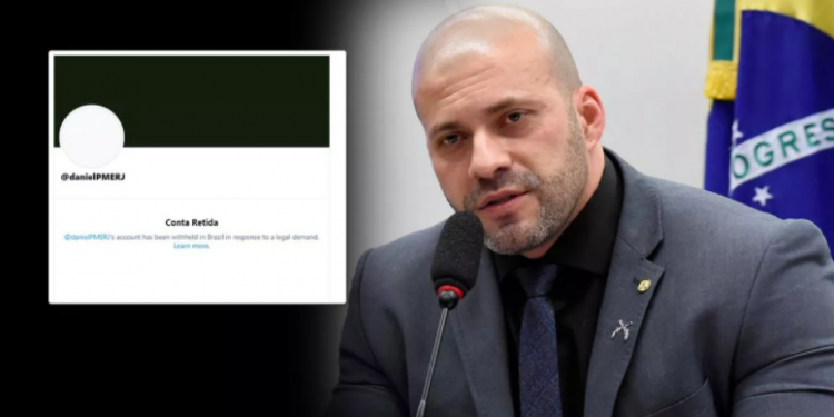 Twitter suspende perfil de Daniel Silveira por ordem do STF e deputado está bloqueado em todas as redes