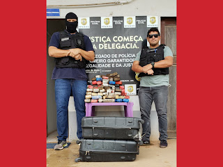 Trizidela do Vale/MA – A 14ªDRPC Delegacia Regional de Polícia Civil de Pedreiras apreende 65 quilos de drogas