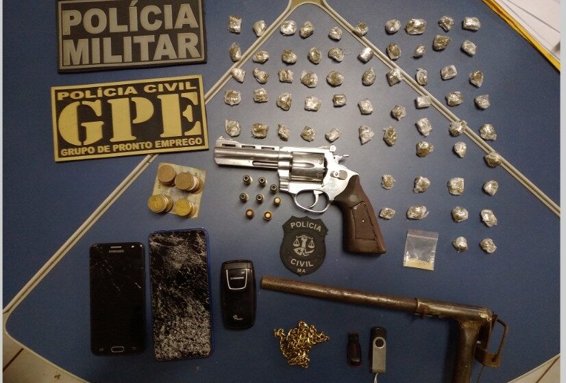 Estreito/MA – Homem é preso por posse ilegal de arma de fogo e tráfico de drogas