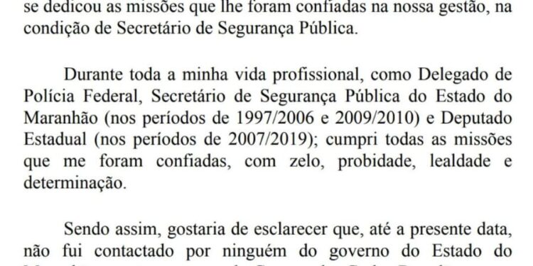 SÃO LUÍS/MA – DR. RAIMUNDO CUTRIM – NOTA DE ESCLARECIMENTO