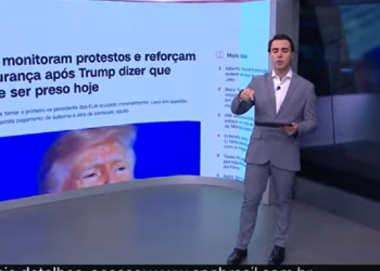 EUA monitoram protestos e reforçam segurança após Trump dizer que pode ser preso hoje