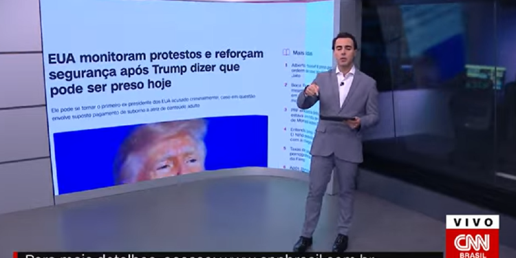 EUA monitoram protestos e reforçam segurança após Trump dizer que pode ser preso hoje
