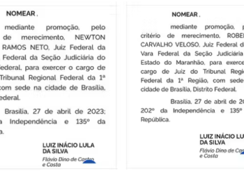 São Luís/MA – Lula nomeia dois maranhenses como desembargadores federais
