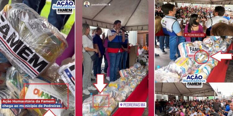 São Luís/MA – Ivo Rezende usa cestas do governo Brandão para promover Juscelino Filho em bases eleitorais do ministro