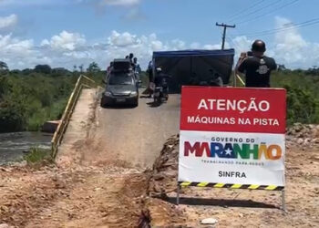 Cajari/MA – Governo prossegue com obras emergenciais na Ponte dos Afogados e libera tráfego de veículos leves
