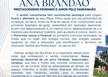 COLINAS/MA – Ana Brandão  O Protagonismo Feminino e Amor pelo Maranhão.
