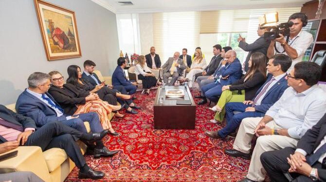 São Luís/MA – Iracema Vale recebe presidente da Petrobras e trata sobre exploração petrolífera da Margem Equatorial