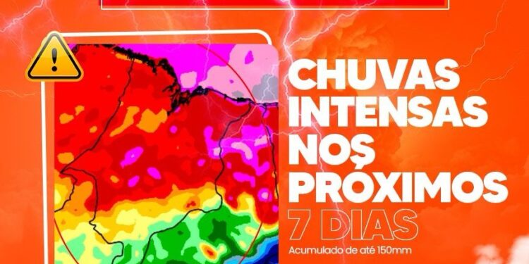MATÕES DO NORTE/MA – ALERTA, CHUVAS INTENSAS NOS PRÓXIMOS 7 DIAS