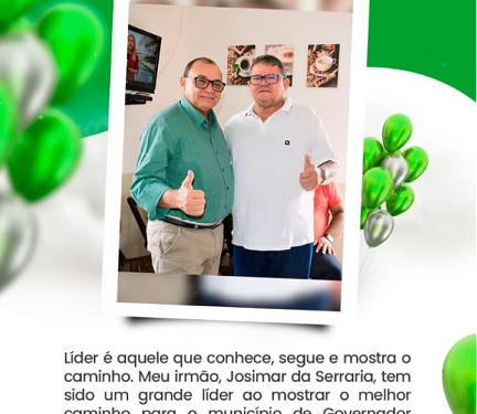 NUNES FREIRE / MA – Parabéns  pelo seu Aniversário JOSIMAR DA SERRARIA