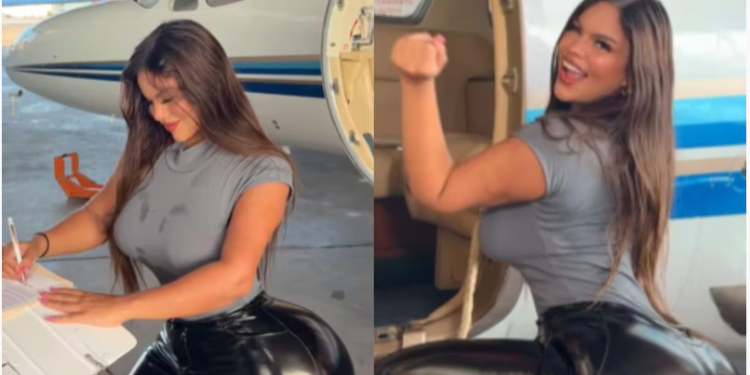 Influencer “bunduda” compra jatinho após reclamar de falta de espaço em aviões