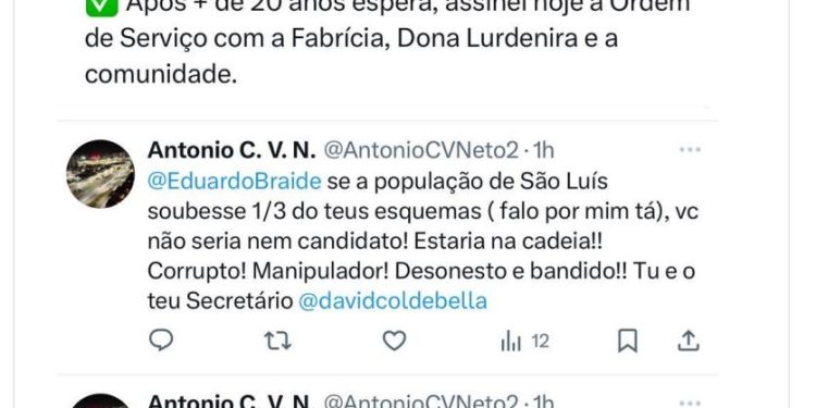 São Luís/MA – Empreiteiro que forneceu asfalto para gestão Braide diz que foi extorquido pelo prefeito e David Coldebella