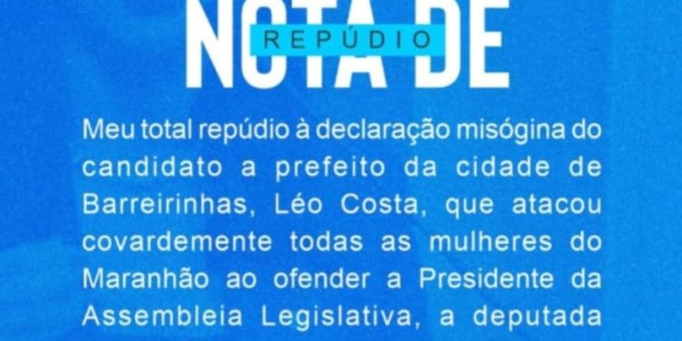 NOTA DE REPÚDIO – Daniella e Abigail Cunha repudiam ataque de Léo Costa à Iracema Vale