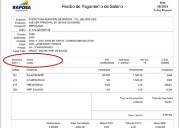 Raposa/MA – Escândalo de contracheques sem nomes aponta para um esquema criminoso na prefeitura