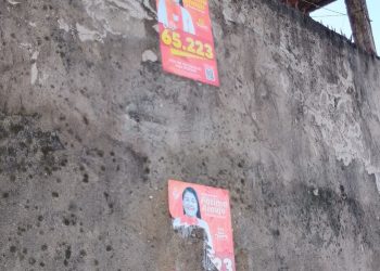 SÃO LUÍS/MA – GRUPO DE OPOSIÇÃO DESTROEM CARTAZES DA VEREADORA FÁTIMA ARAÚJO