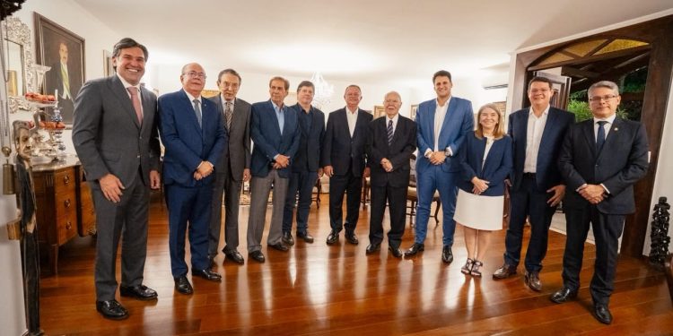 ORLEANS BRANDÃO RECEBE APOIO DA CUPULA DO MDB EM JANTAR OFERECIDO POR JOSÉ SARNEY EM BRASÍLIA